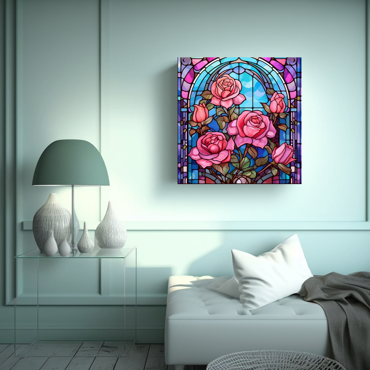 rosa-vidriera-floral-cuadro-decorativo-fondo-de-rosas-1