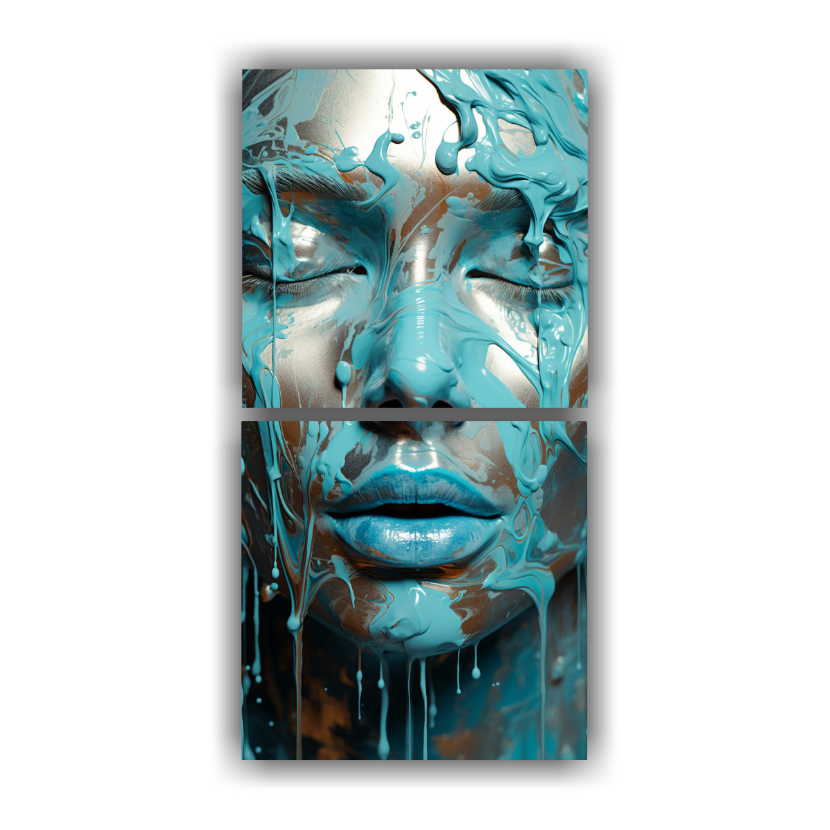 set-2-artes-creativa-estilo-plata-claro-y-turquesa