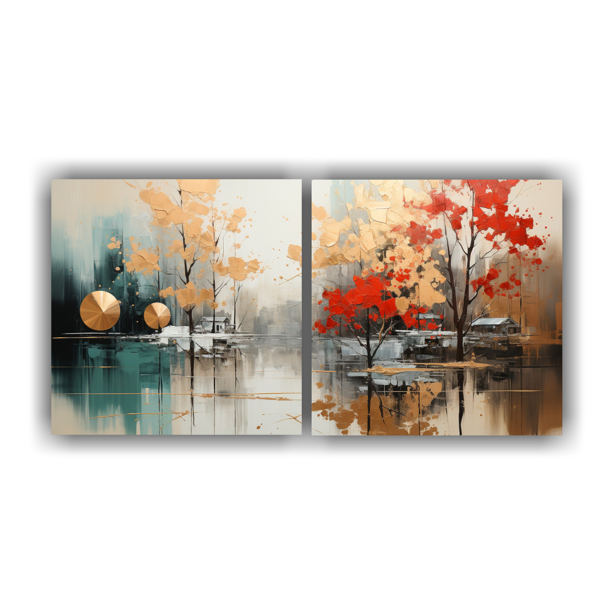 set-2-artes-impreso-mural-rbol-abstracto-en-plata-y-oro-con-pinturas-de-decoraci-n