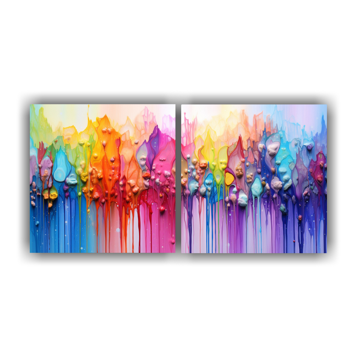 set-2-composiciones-de-patr-n-intenso-y-visual-en-colores-arco-ris-y-plateado-en-pinturas-decorativas