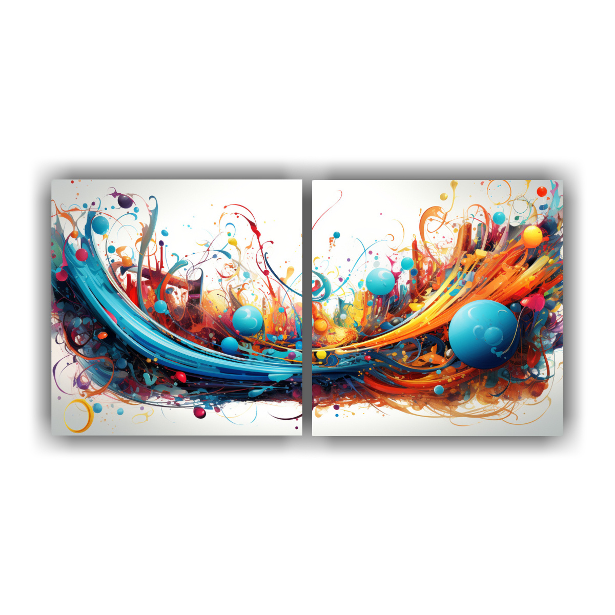 set-2-cuadros-abstractos-detalles-intrincados-representaci-n-abstracta-del-mundo-cu-ntico