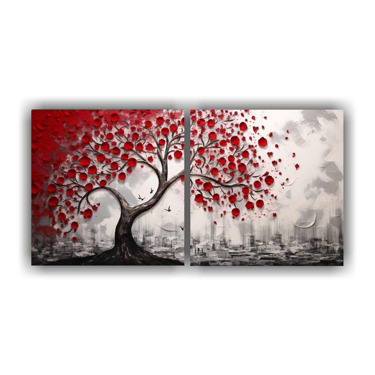 set-2-cuadros-de-expresi-n-detalles-intrincados-rbol-en-rojo-y-plateado-en-estilo-de-decoraci-n-de-pinturas