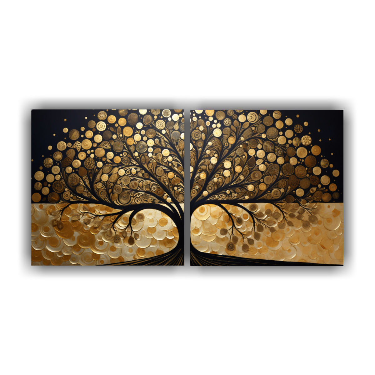 set-2-cuadros-elegante-expresi-n-rbol-negro-y-oro