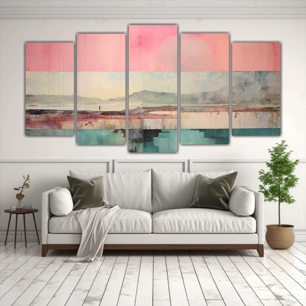 set-2-cuadros-finas-l-neas-acuarela-rosa-turquesa-y-plata-1