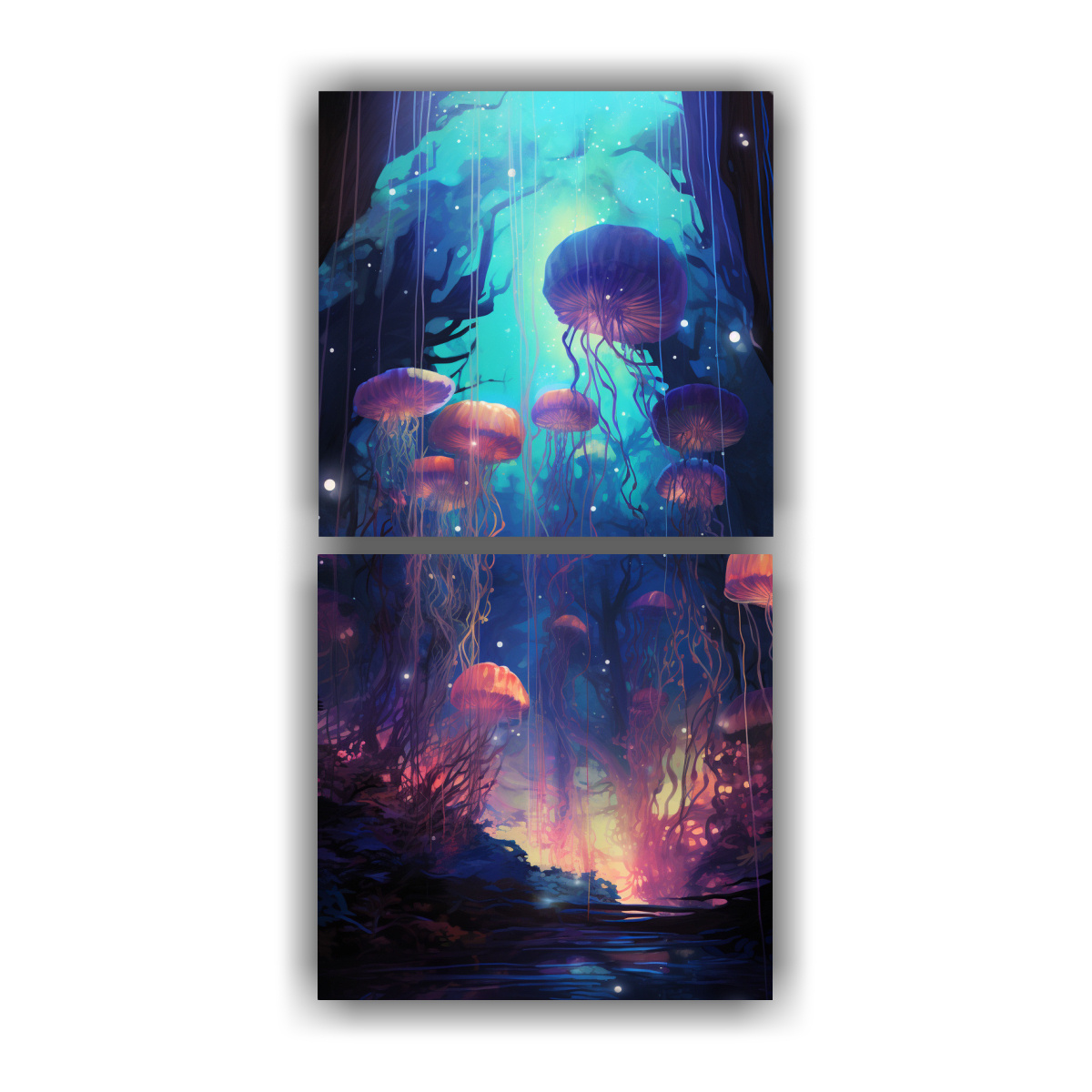 set-2-cuadros-lienzos-tela-personalidad-nocturna-con-medusas