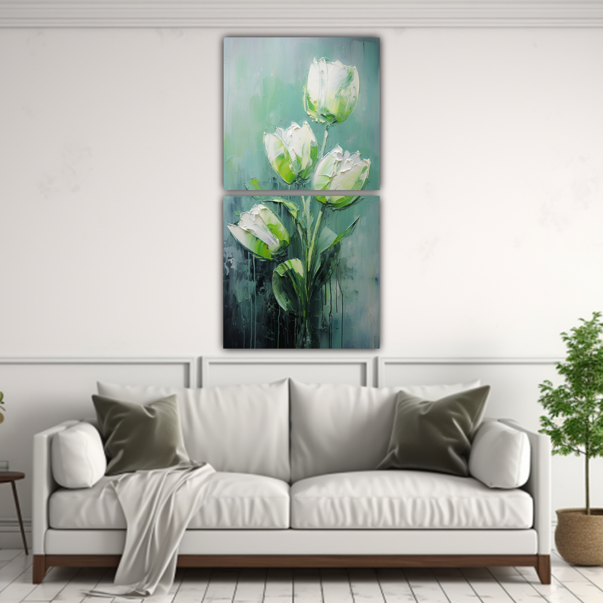 set-2-lienzos-de-tela-acuarela-modernidad-pintura-de-tulipanes-verdes-en-estilo-de-decoraci-n-sobre-lienzo-1