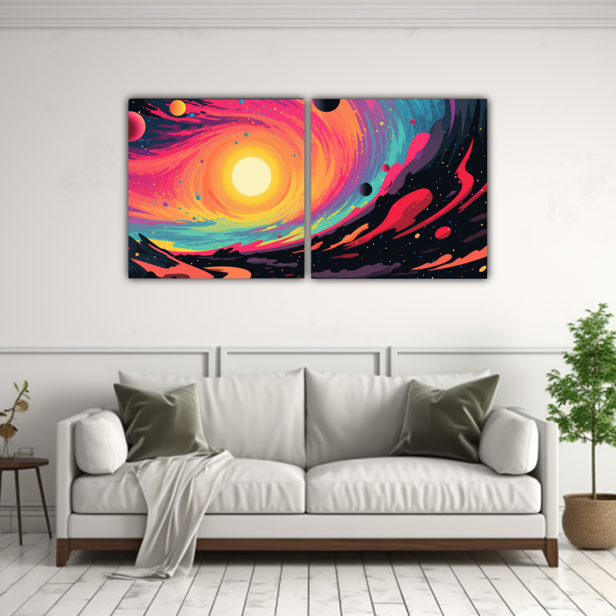 set-2-lienzos-de-tela-conceptual-brillante-estilo-retro-c-mic-agujero-negro-psicod-lico-1