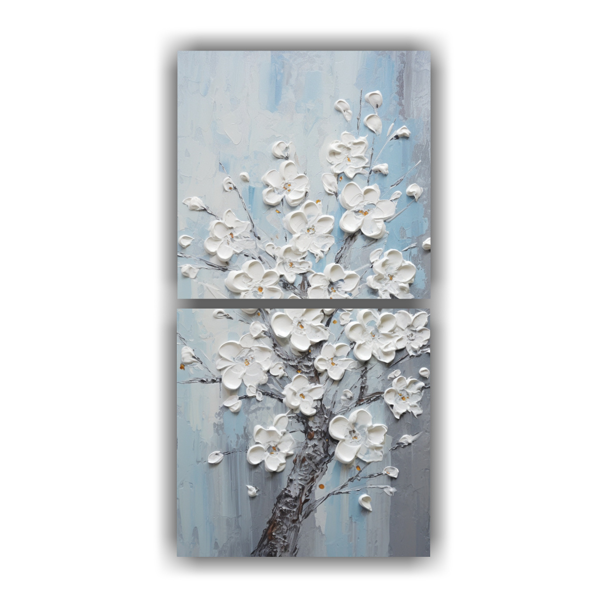 set-2-lienzos-de-tela-modernos-relieve-con-flores-de-cerezo-blancas-en-la-pintura-de-decoraci-n