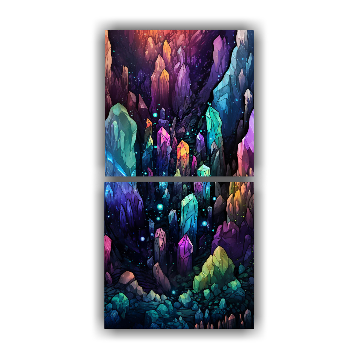 set-2-lienzos-decorativos-nicos-en-estilo-de-pinturas-de-piedra-coloridas