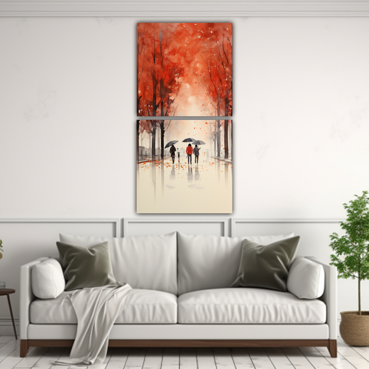 set-2-lienzos-forma-fantas-a-personas-caminando-bajo-la-lluvia-paraguas-rojo-rboles-decoraci-n-pinturas-1