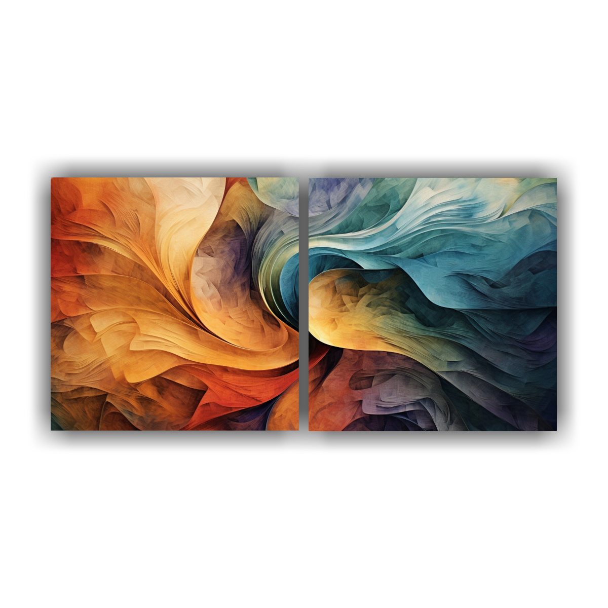 set-2-pinturas-abstractas-relieve-arte-multicolor-incre-blemente-hermoso