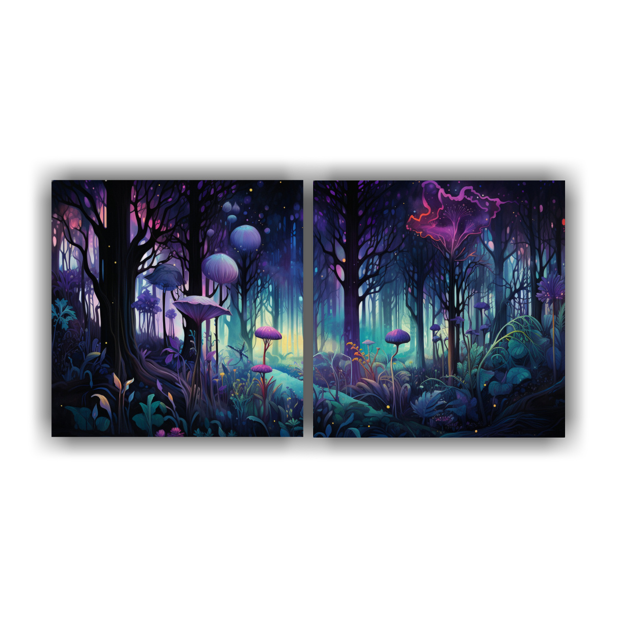 set-2-pinturas-de-pared-abstractas-para-habitaci-n-con-forma-de-bosque-encantado