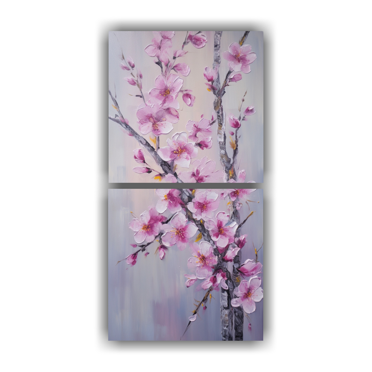 set-2-pinturas-inspiradoras-equilibrio-flores-rosa-cerezo-en-lienzo-en-decoraci-n-de-pinturas