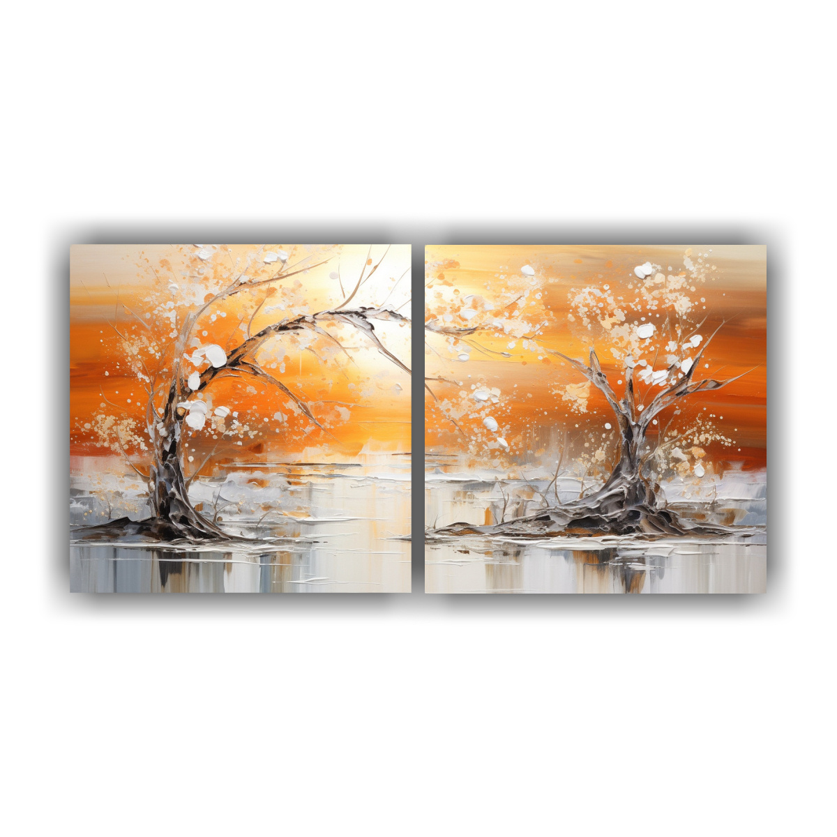 set-2-telas-en-bastidor-finas-lineas-vitalidad-a-painting-in-orange-and-gold-colors-in-the-style