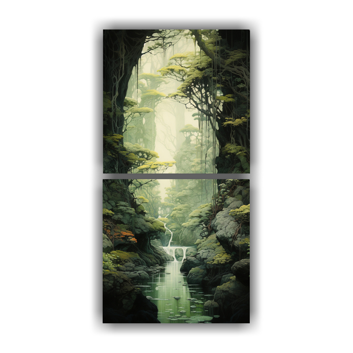 set-2-telas-en-bastidor-tela-sublimada-originalidad-un-viaje-abstracto-a-los-paisajes-m-sticos-de-la-decoraci-n-de-pinturas