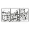 set-3-artes-de-pared-decorativo-urbano-dibujo-de-tinta-de-una-ciudad-retorcida-hecha-de-huesos-s