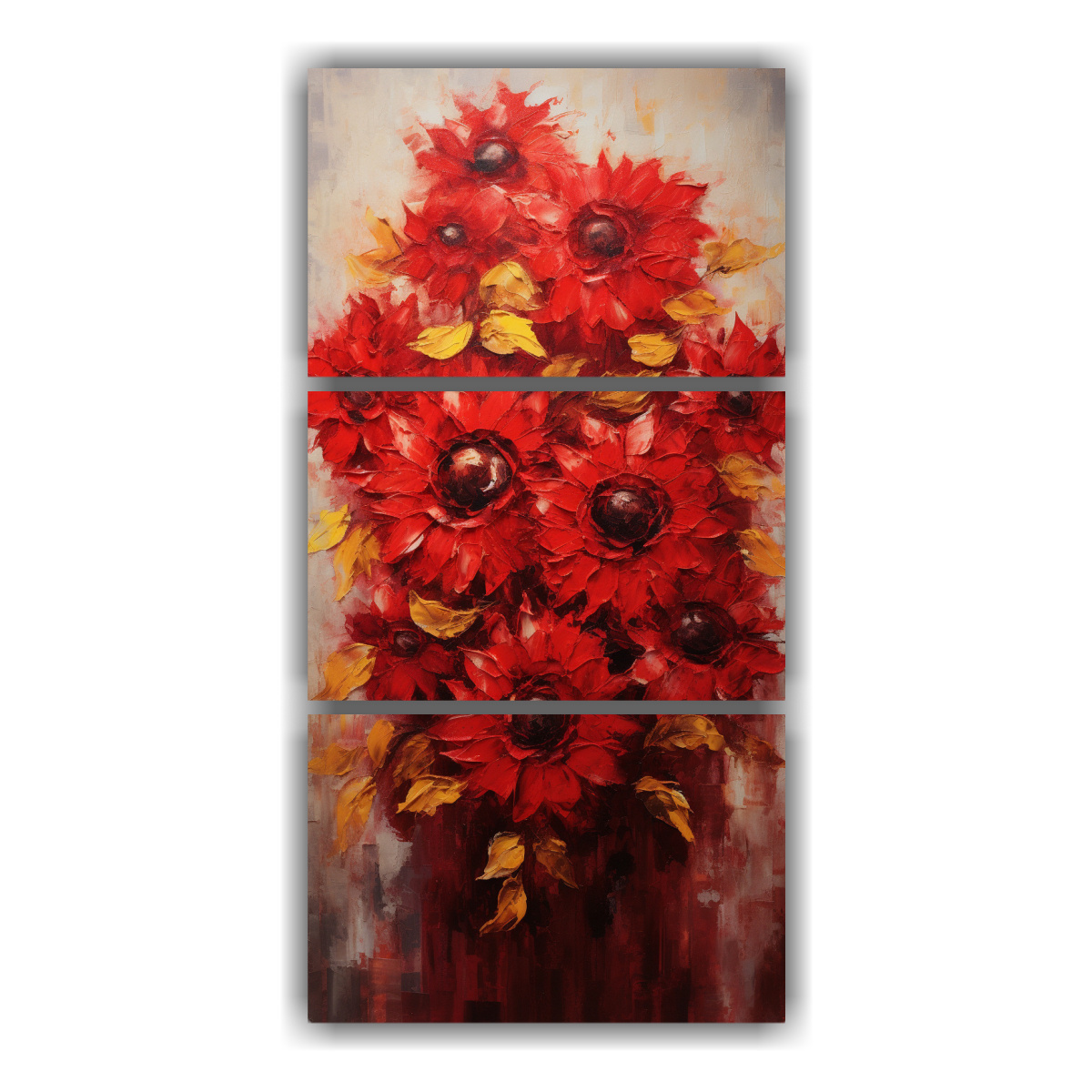 set-3-artes-de-pared-hermoso-perspectiva-de-girasoles-en-rojo-pintura-sobre-lienzo