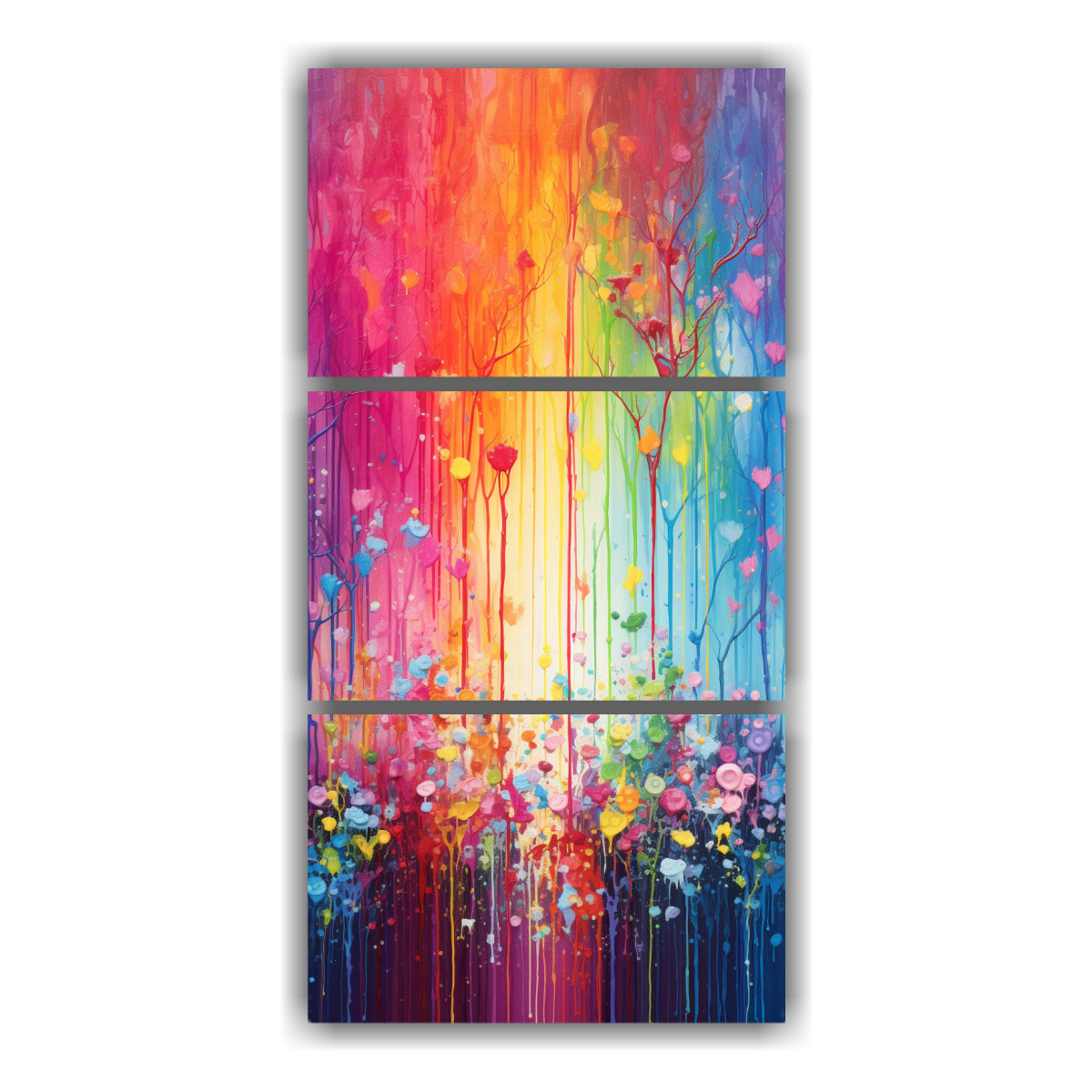 set-3-cuadros-dibujo-alegre-en-colores-del-arco-ris-y-plateados-en-pinturas-decorativas