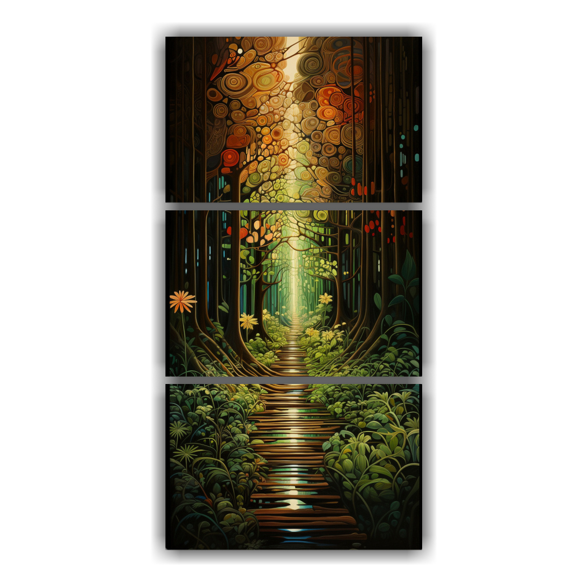 set-3-cuadros-dise-o-combinacion-abstracto-viaje-a-trav-s-de-las-capas-de-un-bosque-f-pinturas-decorativas