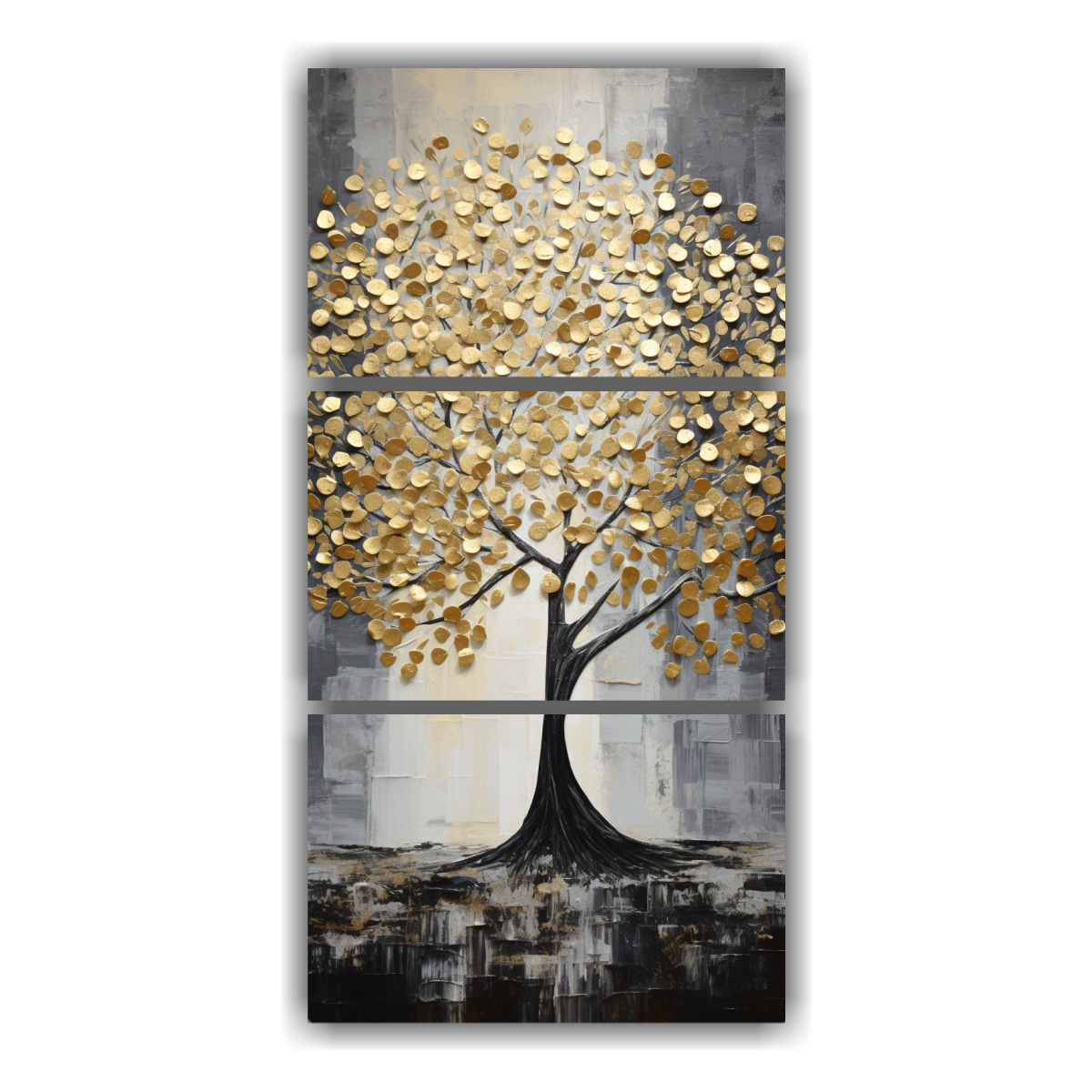 set-3-cuadros-tema-calidez-rbol-dorado-y-plateado-pinturas-decorativas