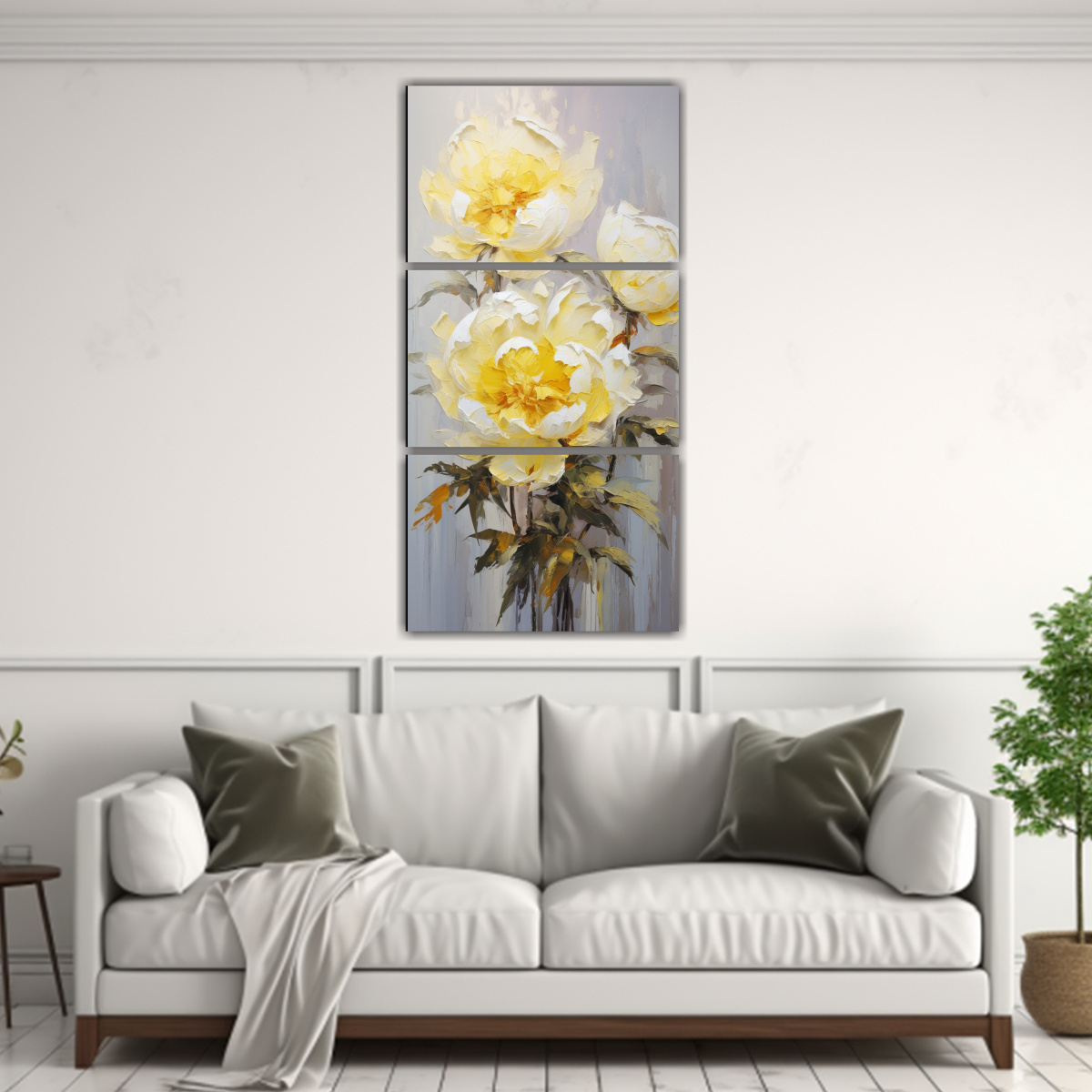 set-3-lienzos-de-tela-decoraci-n-dimensiones-a-cuadros-amarillos-de-peon-as-estilo-pintura-sobre-tela-1