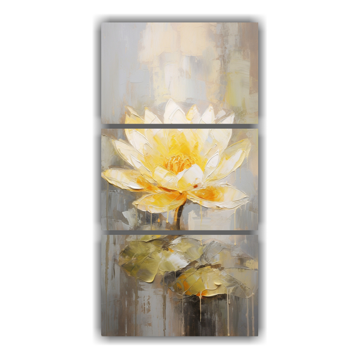 set-3-lienzos-movimiento-esquema-de-loto-amarillo-pintura-en-lienzo-estilo-decorativo