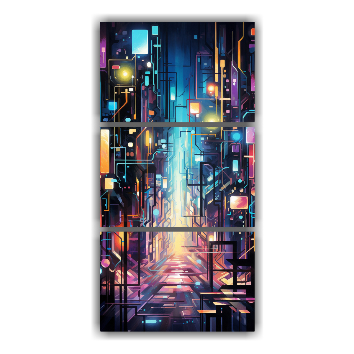 set-3-telas-arte-abstracto-ciudad-cibern-tica-en-bastidor-moderno