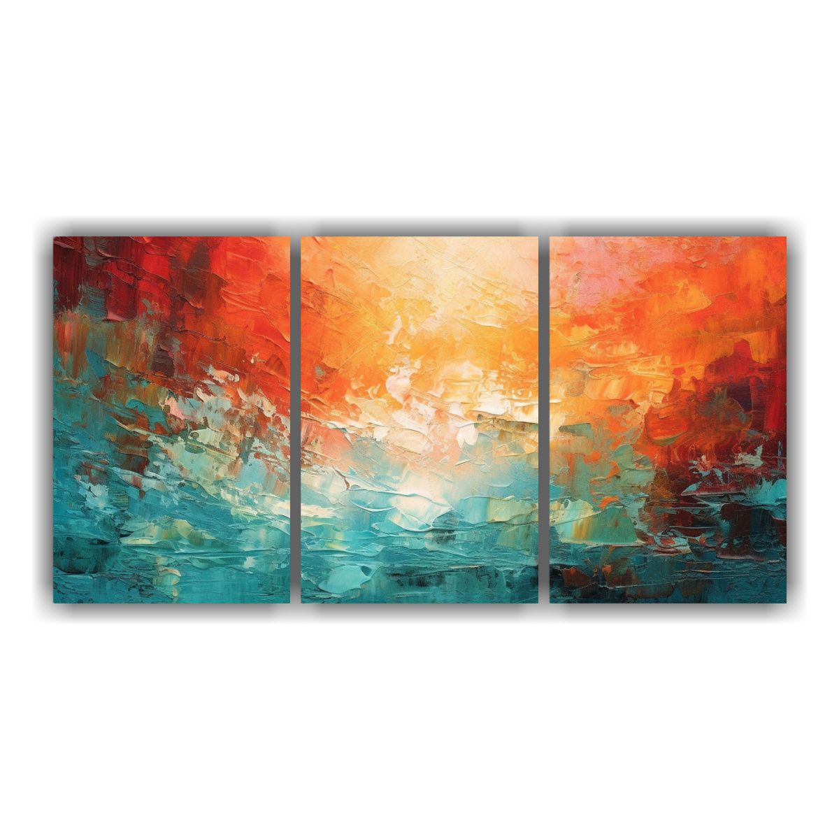 set-3-telas-bastidor-tema-intenso-thomos-arte-abstracto-rojo-y-turquesa