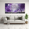 set-3-telas-en-bastidor-colores-motivo-de-rbol-en-morado-y-plata-1