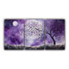 set-3-telas-en-bastidor-colores-motivo-de-rbol-en-morado-y-plata