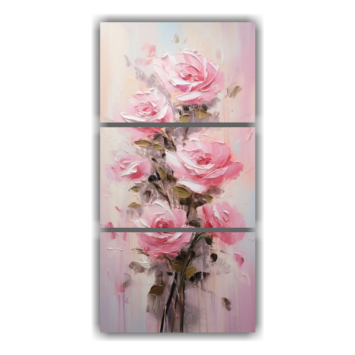set-3-telas-en-bastidor-tema-resistente-a-pintura-de-rosas-rosadas-en-lienzo-en-el-estilo-de-p