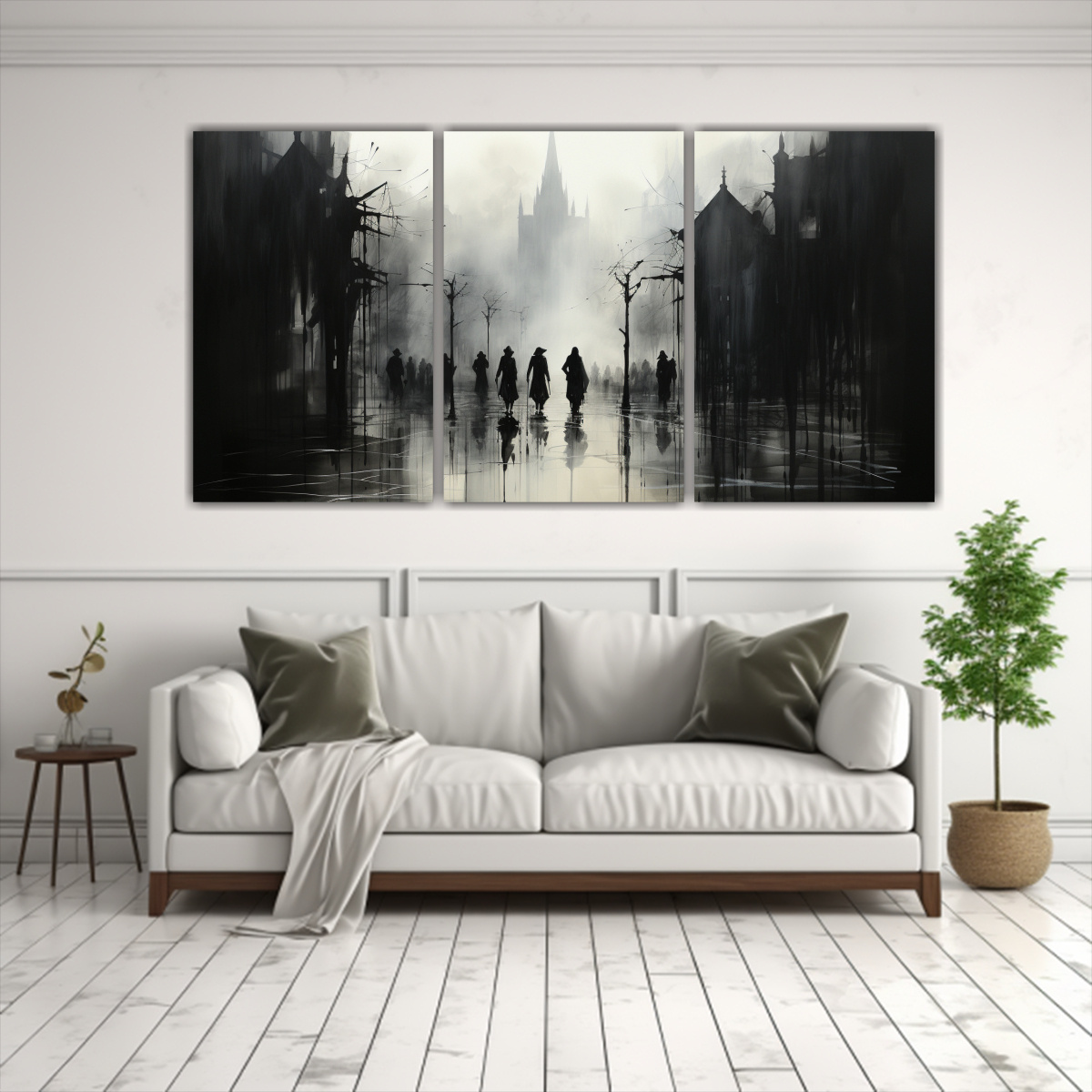 set-3-telas-movimiento-floral-dibujo-tinta-de-gente-caminando-en-la-ciudad-1