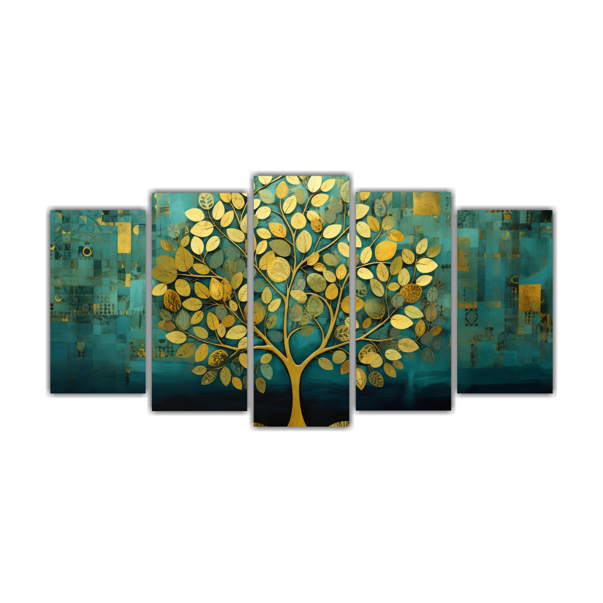 set-5-lienzos-de-tela-fant-sticos-con-concepto-de-rbol-en-verde-y-amarillo-en-la-decoraci-n-de-pinturas