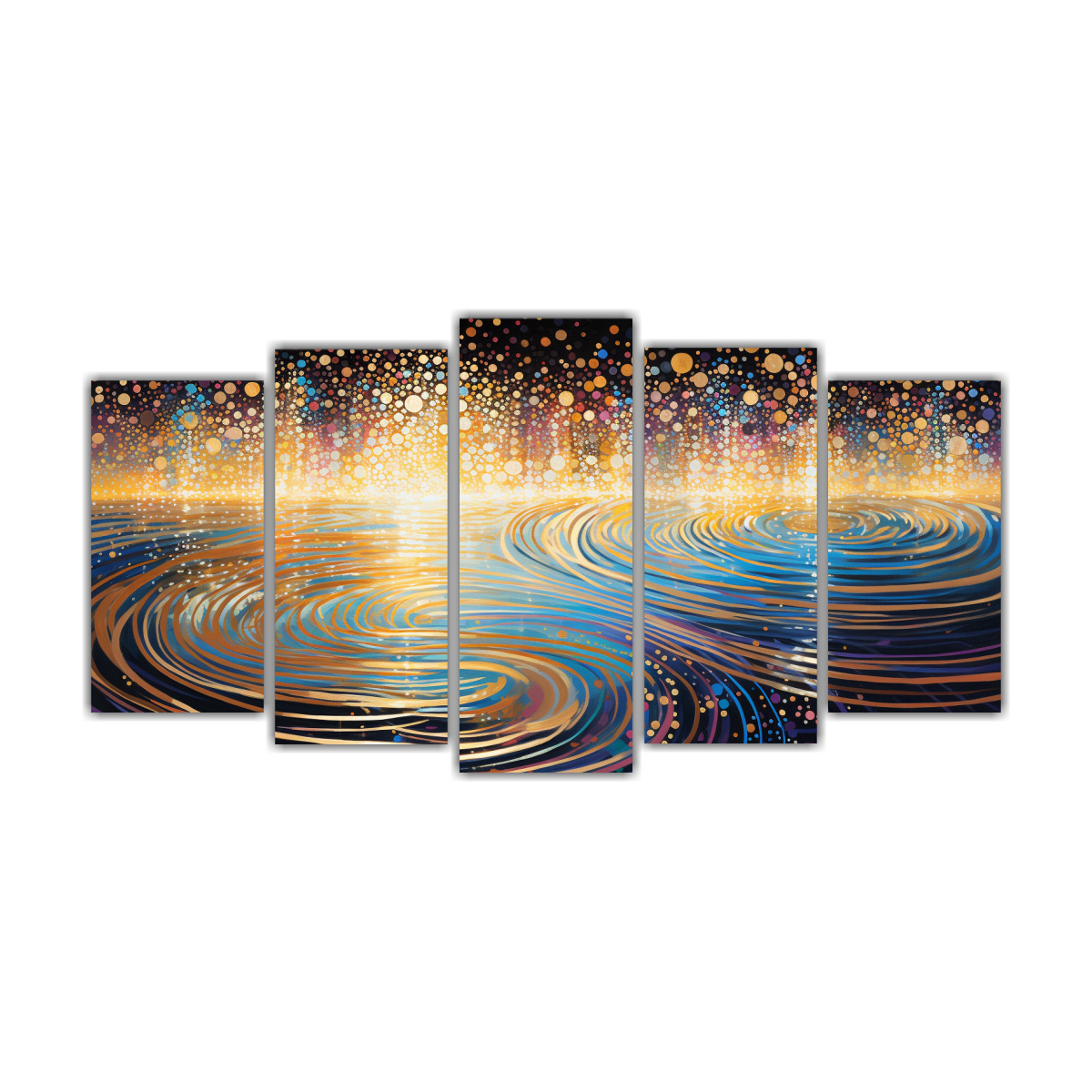 set-5-lienzos-impreso-arte-puntillista-luminoso-de-impacto-visual