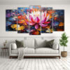 set-5-telas-bastidor-alta-calidad-figuras-colores-vibrantes-pintura-de-loto-en-lienzo-1