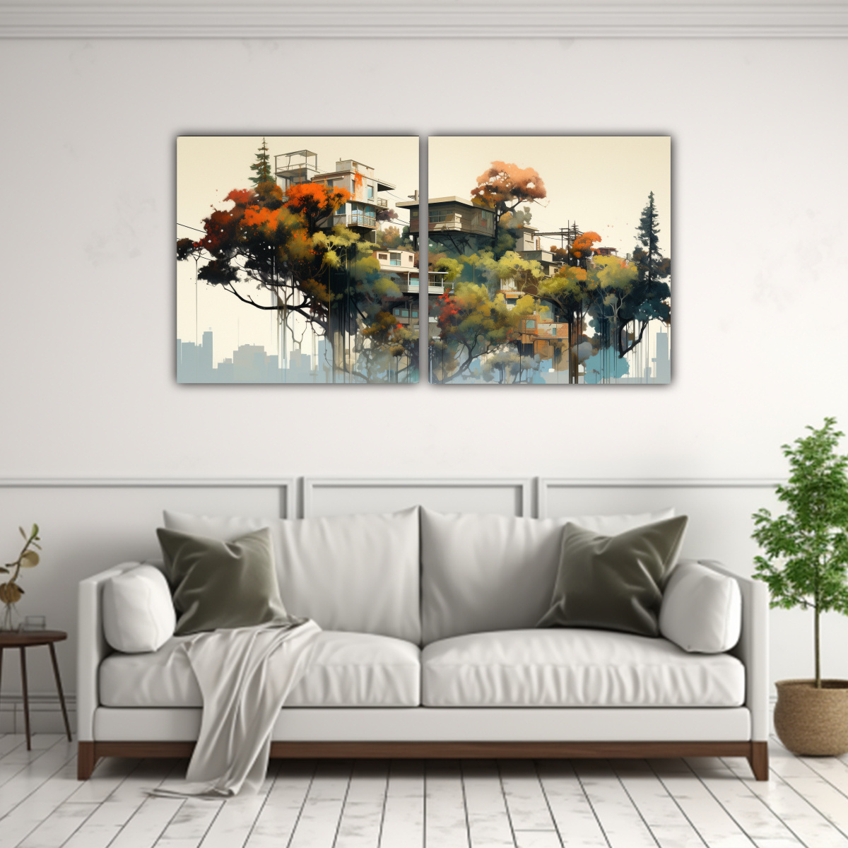 set-de-2-cuadros-decorativos-de-dibujo-llamativo-de-paisaje-urbano-sobre-rboles-1