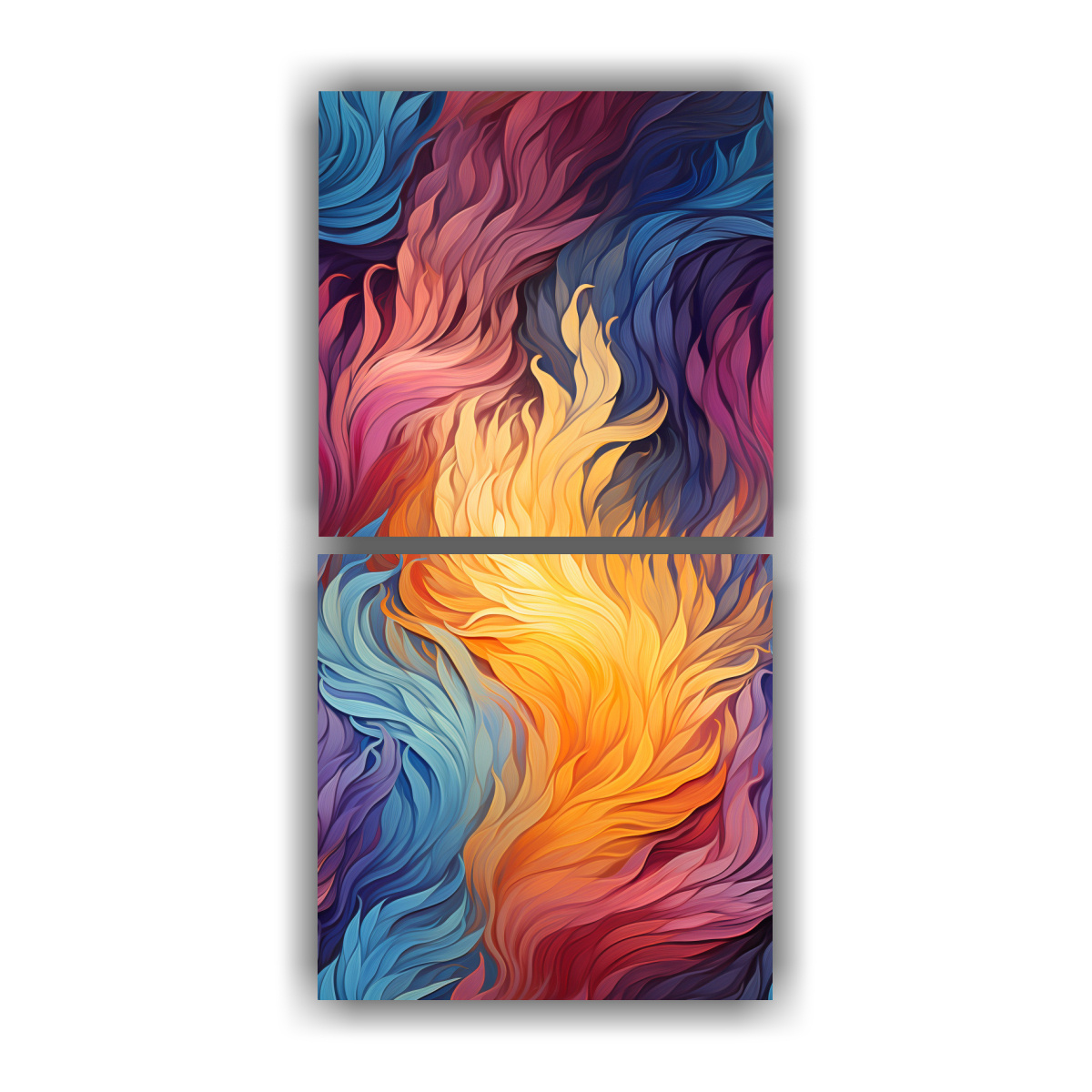 set-de-2-lienzos-de-tela-con-intensidad-abstracta-y-finas-l-neas