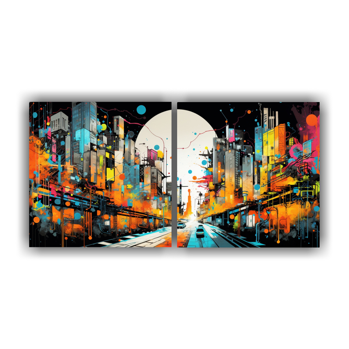 set-de-2-pinturas-decorativas-abstractas-de-la-energ-a-de-una-ciudad-en-estilo-pop-art