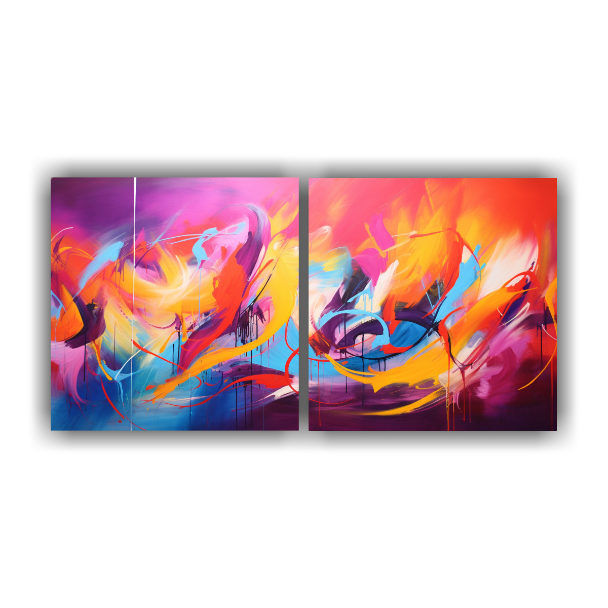 set-de-2-telas-en-bastidor-dibujo-figuras-interpretaci-n-abstracta-de-la-energ-a-de-festivales-de-m-sica-