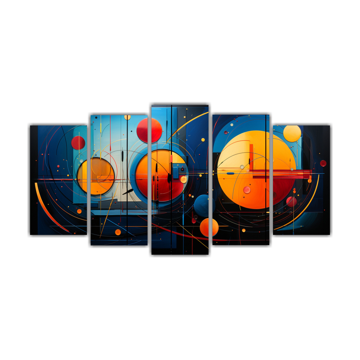 set-de-5-lienzos-con-figuras-geom-tricas-intensas-de-colores-impactantes-para-decoraci-n