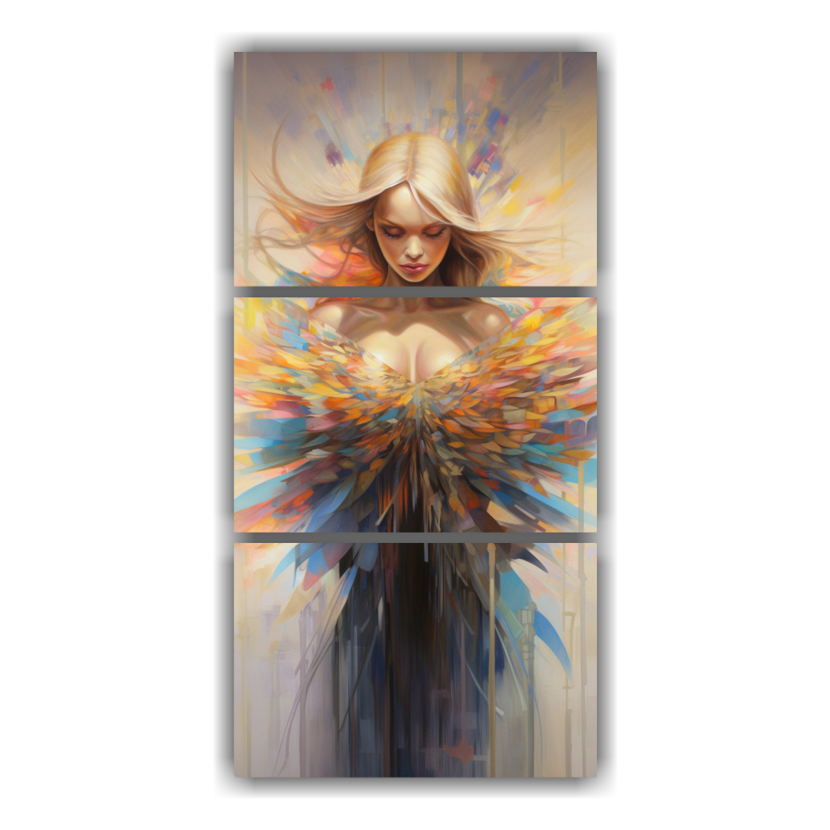 set-de-pinturas-de-ngeles-abstractos-en-bastidor-dise-os-impactantes-y-modernos