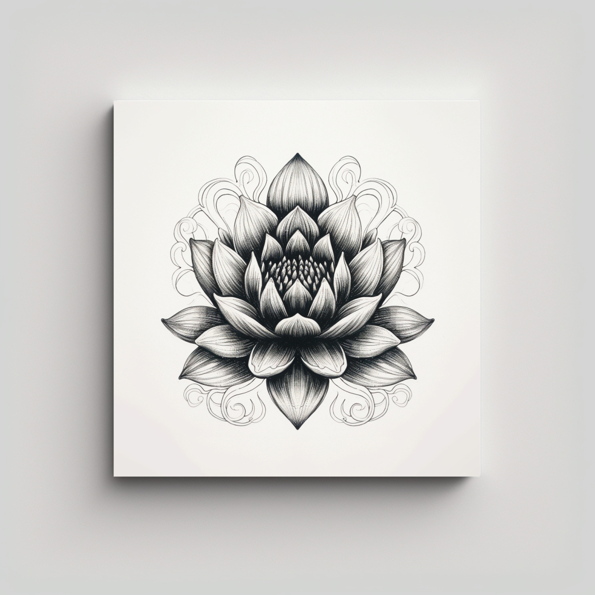 tela-bastidor-concepto-espacio-flor-de-loto-tatuaje-estilo-blackwork