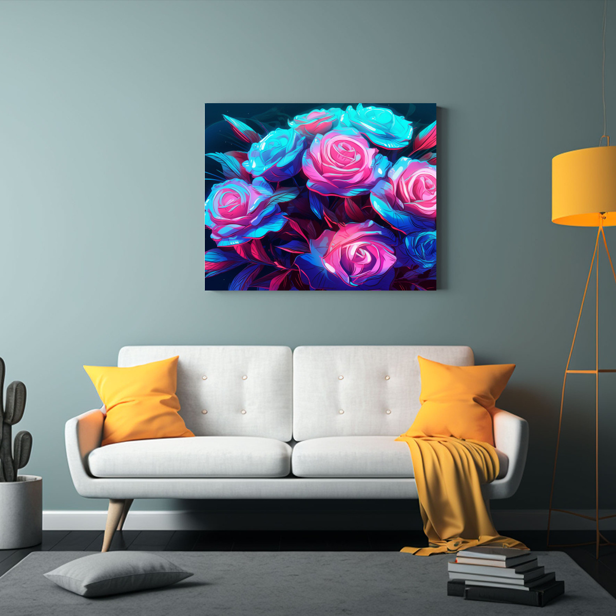 tela-dibujo-est-tica-vaporwave-rosas-azules-ramo-gr-fico-arte-abstracto-1