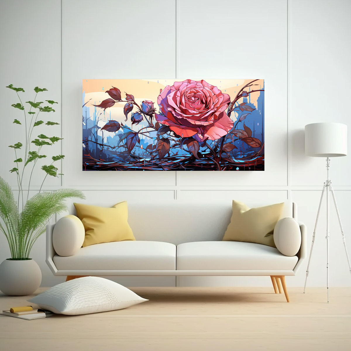 tela-en-bastidor-acuarela-m-gico-con-gotas-en-un-dibujo-de-rosa-en-la-s-1