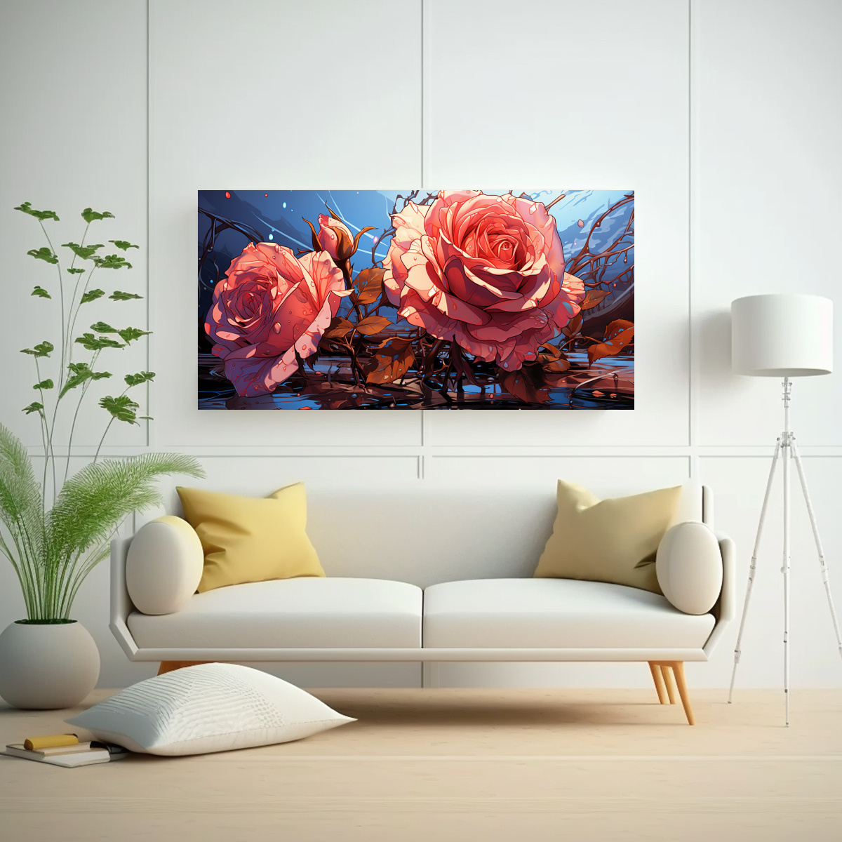 tela-en-bastidor-colores-armon-a-crom-tica-dibujo-de-rosa-con-gotas-en-el-arte-de-decoraci-n-1