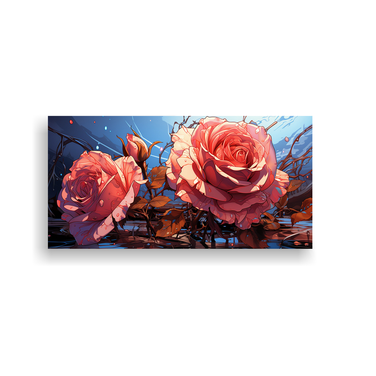 tela-en-bastidor-colores-armon-a-crom-tica-dibujo-de-rosa-con-gotas-en-el-arte-de-decoraci-n