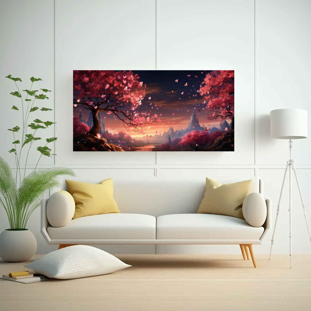 tela-en-bastidor-de-dibujo-refinado-un-cuadro-caprichoso-de-sobres-rosados-volando-1