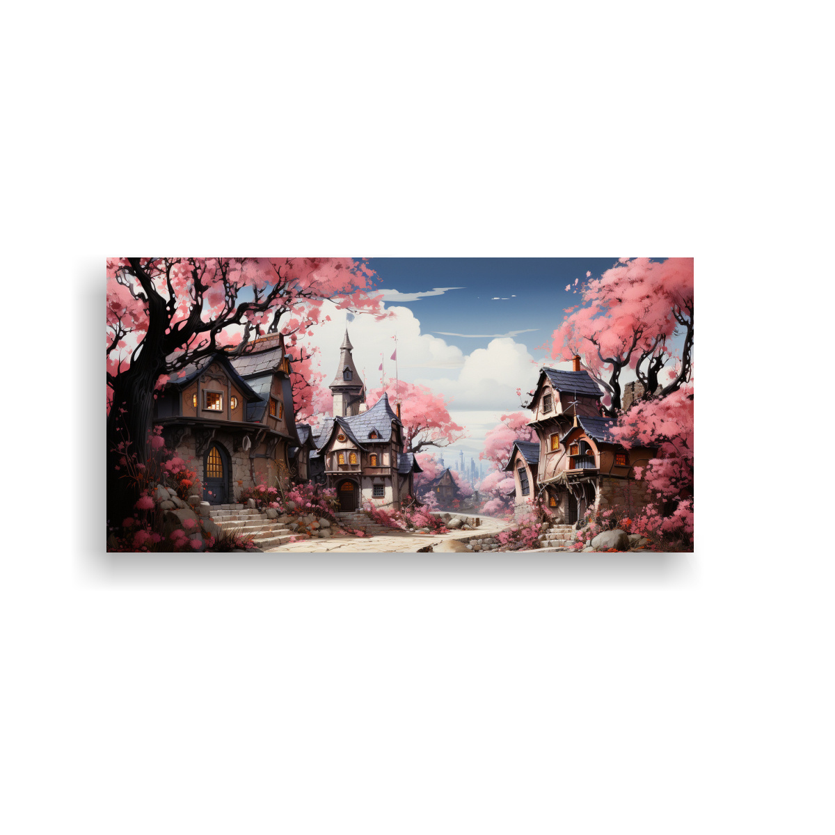 tela-urbana-en-bastidor-rodeada-de-sobres-rosados