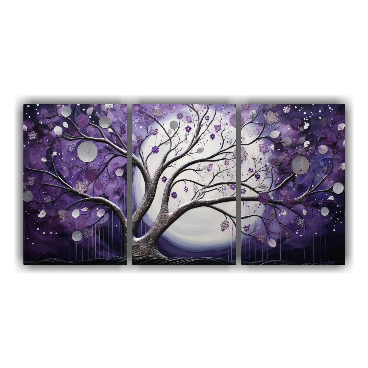 tr-ptico-calidos-vida-cuadro-del-rbol-en-tonos-p-rpura-y-plata-en-la-decoraci-n-de-pinturas
