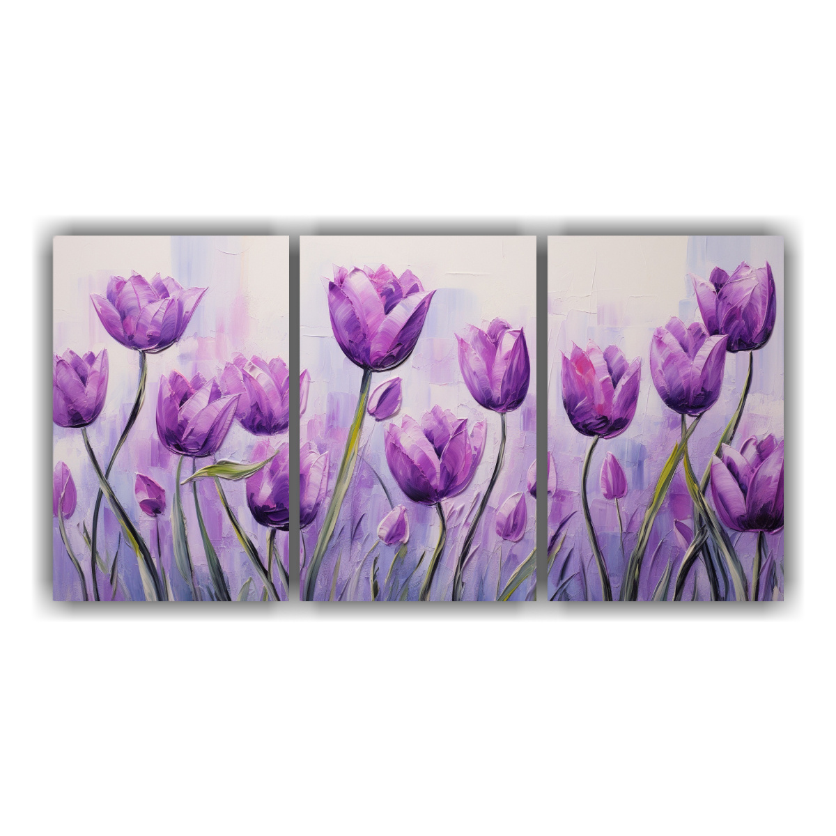 tr-ptico-de-tulipanes-morados-en-lienzo-estilo-decorativo